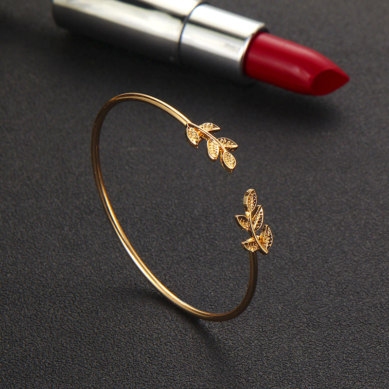 Leaf Knot Hand Cuff Link Bracelet