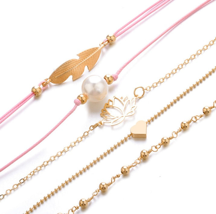 Turtle Heart Map Charm Bracelets