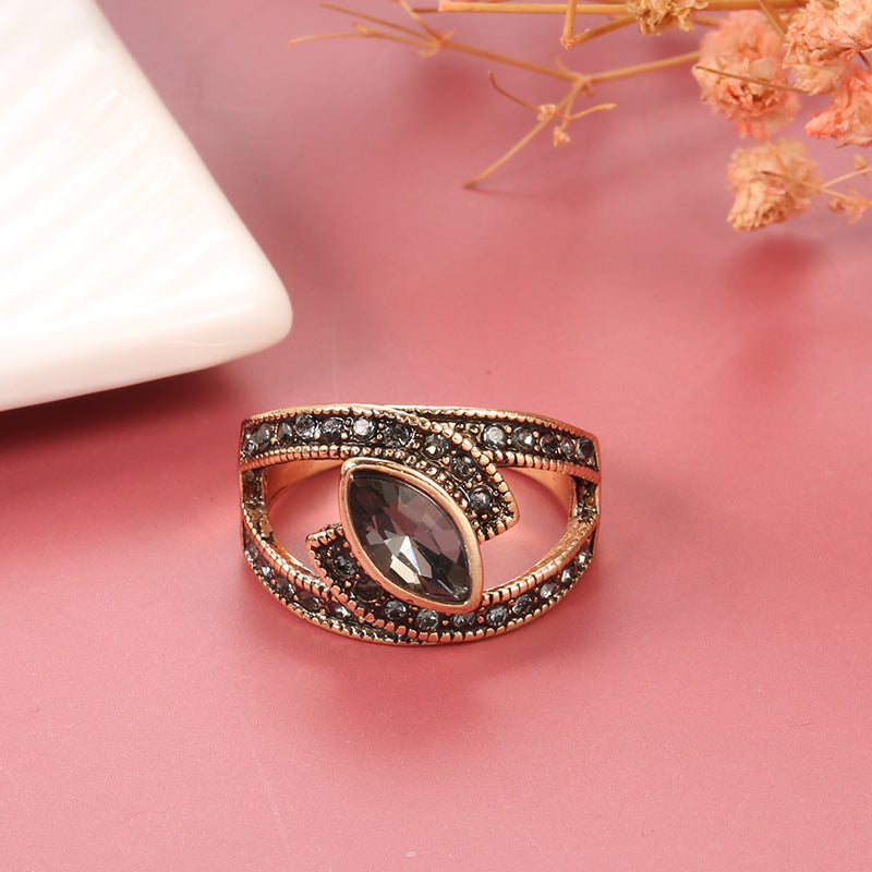 Boho Ethnic Crystal Ring