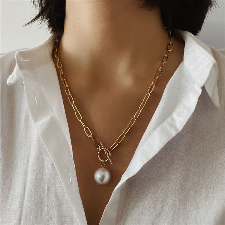 Quality Punk Simulated Pearl Pendant