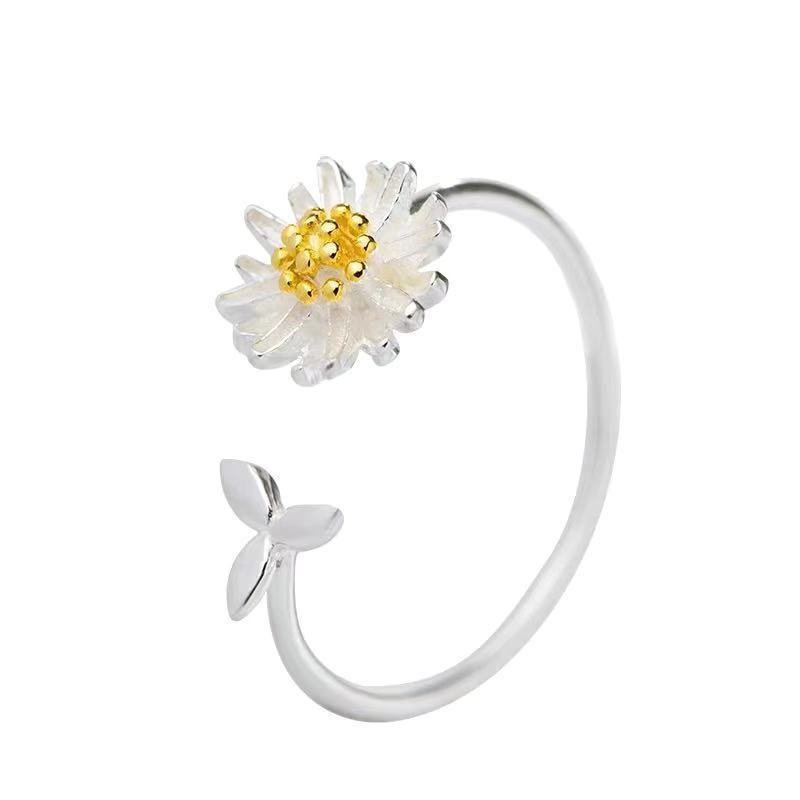 Silver Flower Rings