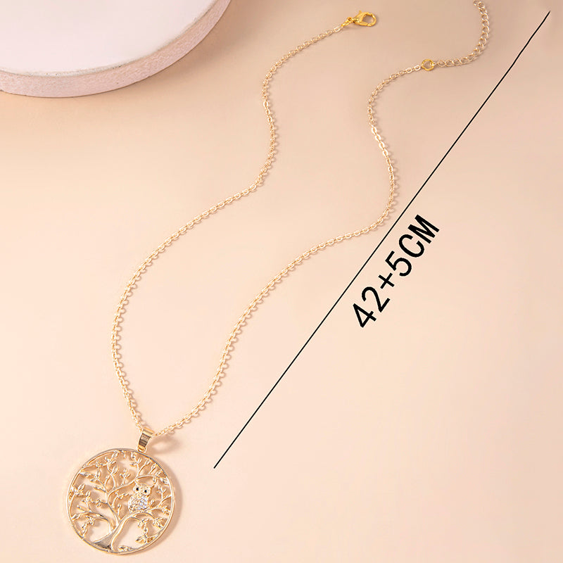 Gold Hollow Tree Of Life Necklace