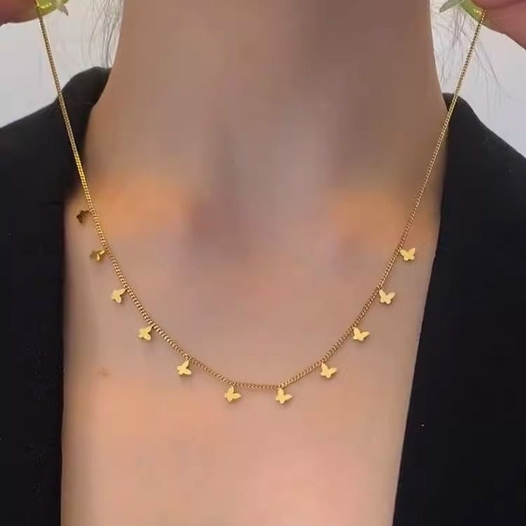 Multiple Small Butterfly Necklaces