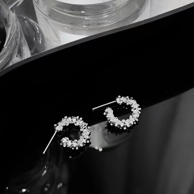 Small And Exquisite Silver Earrings