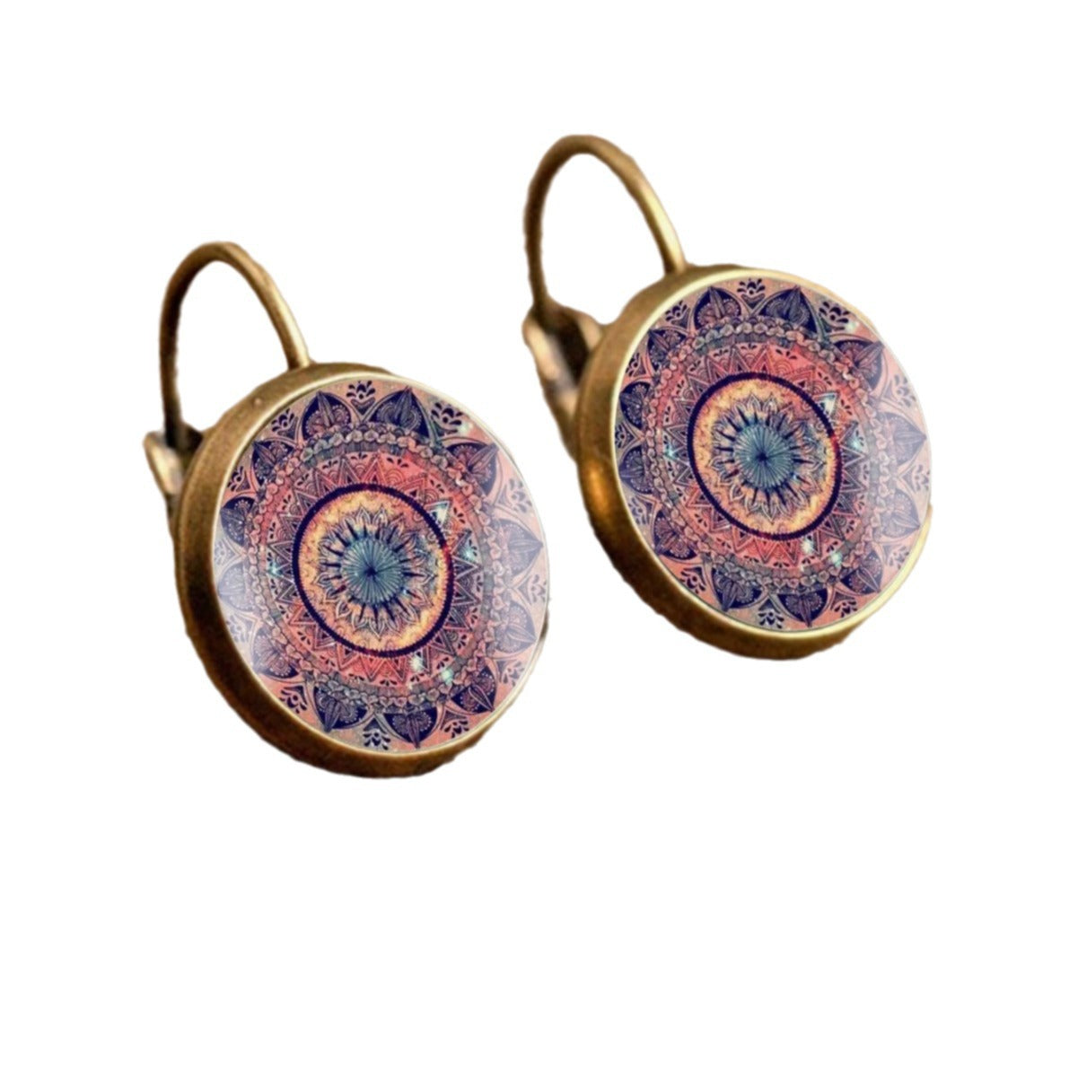 Time Stone Glass Earrings