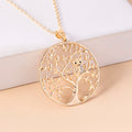 Gold Hollow Tree Of Life Necklace