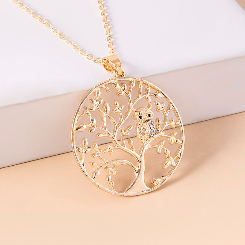 Gold Hollow Tree Of Life Necklace