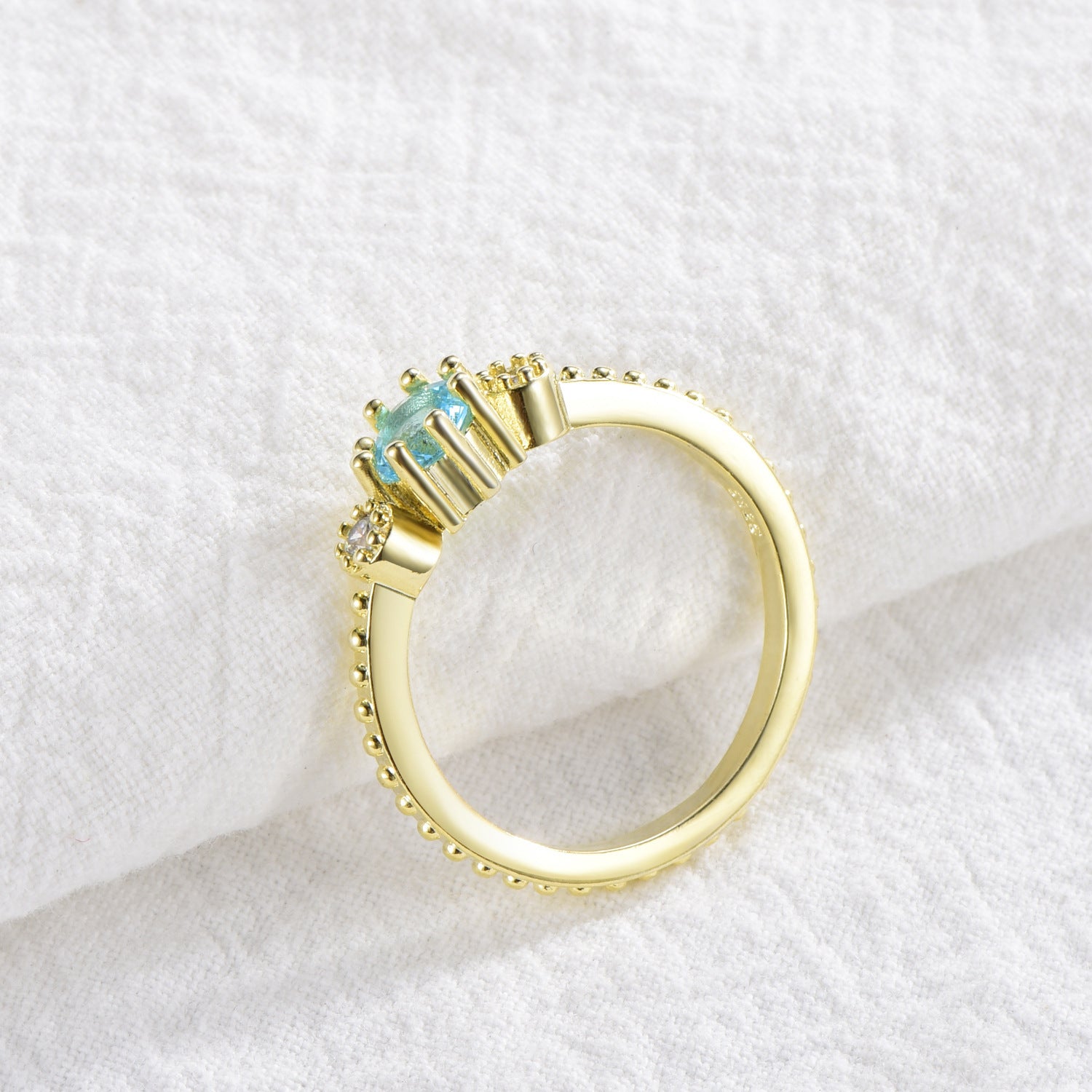 Ocean Blue Rhinestone Rings