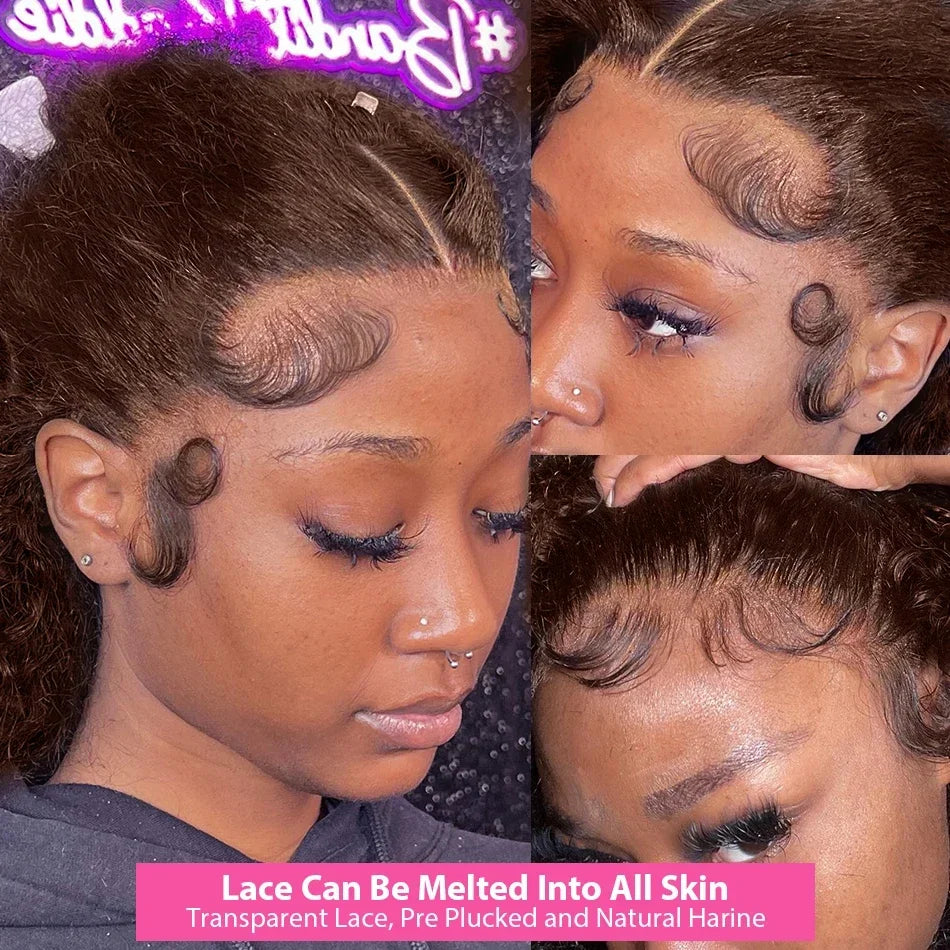 Chocolate Brown Hd Lace Frontal Human Hair Wigs