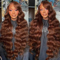 Chocolate Brown Body Wave Human Hair Wigs