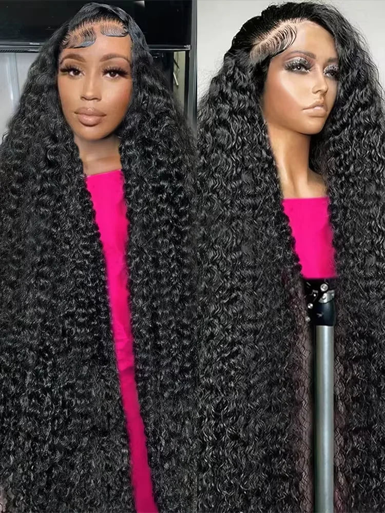 Lace Front Human Hair Curly Wigs